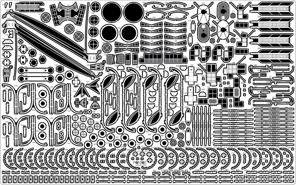 Pontos 35021F1 IJN Mikasa 1905 Detail Up Set 1/350 – Bild 11