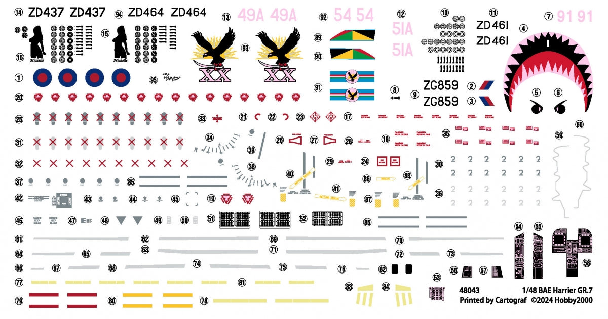 Hobby 2000 48043 Harrier GR.7 ( Hasegawa + CARTOGRAF + MASKS ) 1/48 – image 2