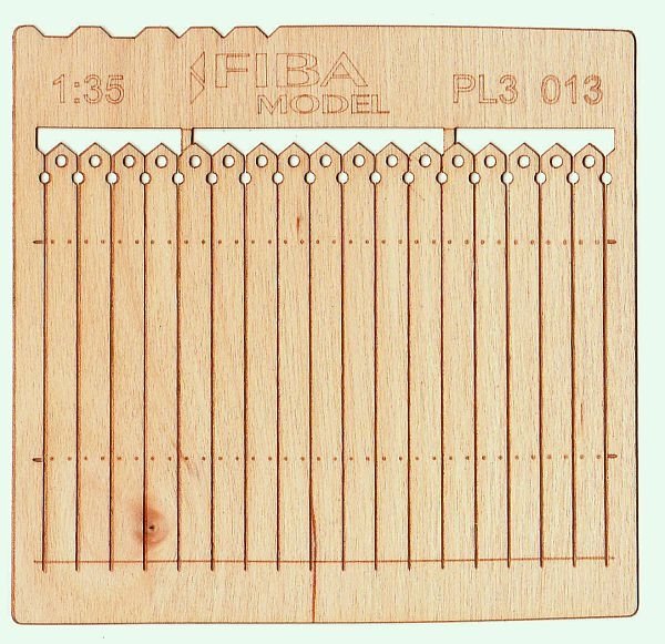 Model scene PL3-013 Wooden fence type 13 Wooden fence 1/35