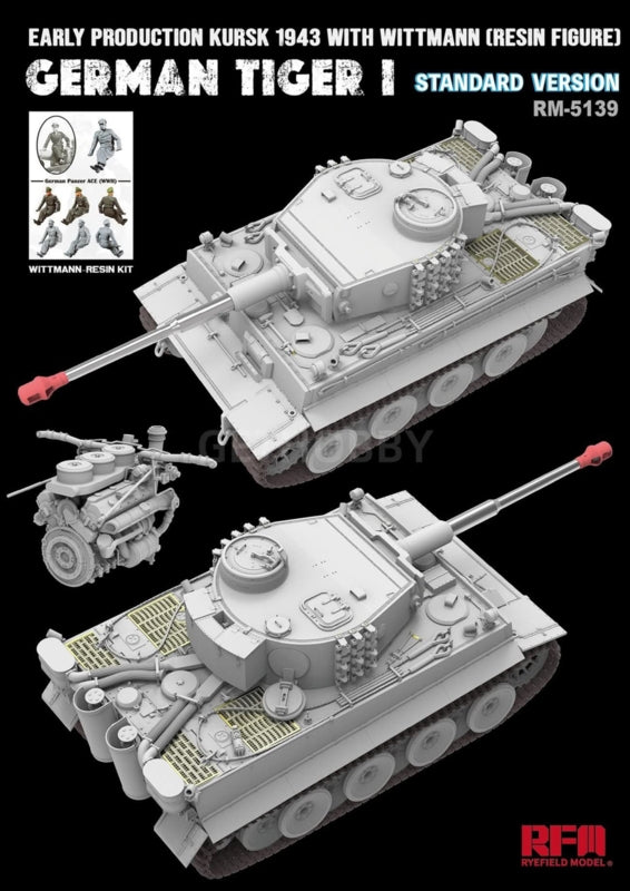 Rye Field Model 5139 Tiger I Early Production Wittmann Kursk 1943 Standart Version 1/35 – obrázek 2