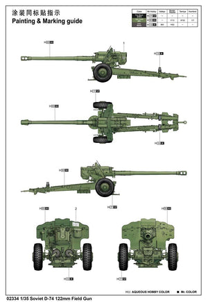 Trumpeter 02334 Soviet D-74 122mm Field Gun 1/35 – Bild 2