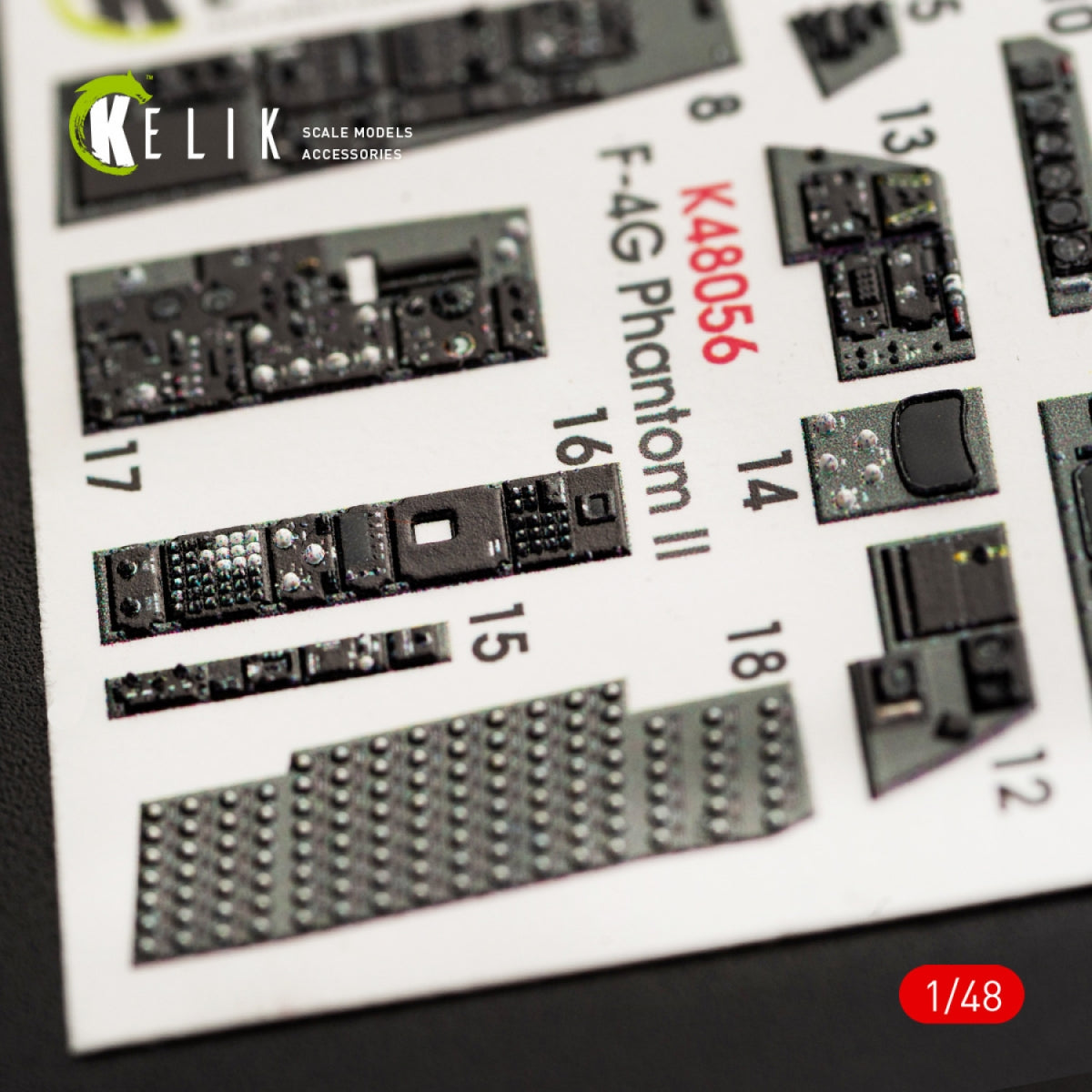 KELIK K48056 F-4G INTERIOR 3D DECALS FOR MENG KIT 1/48 – zdjęcie 4