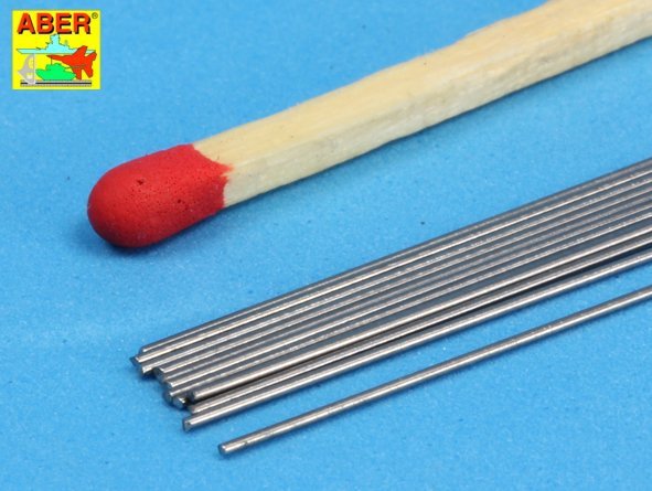 Aber SR05 Steel round rods 0.5mm length 250mm x12 pcs. – Bild 2