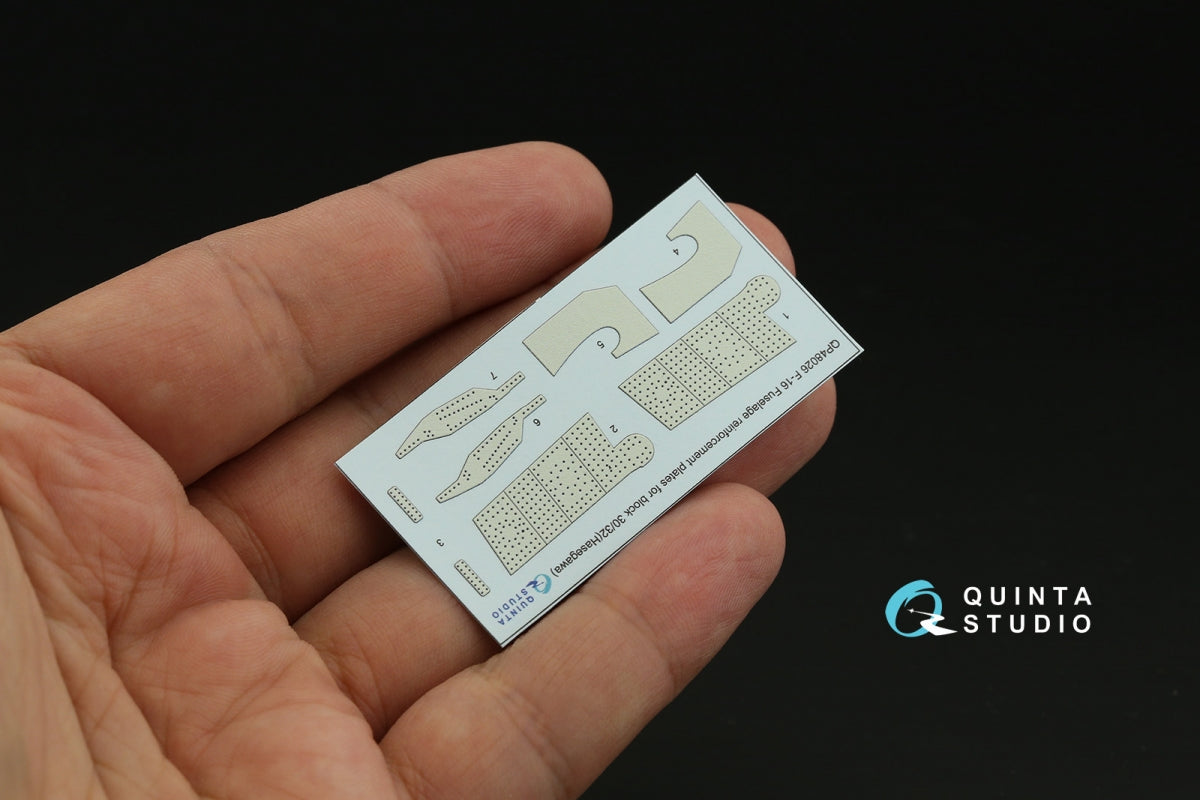 Quinta Studio QP48026 Plaques de renfort pour F-16 bloc 30/32 (Hasegawa) 1/48 – image 3
