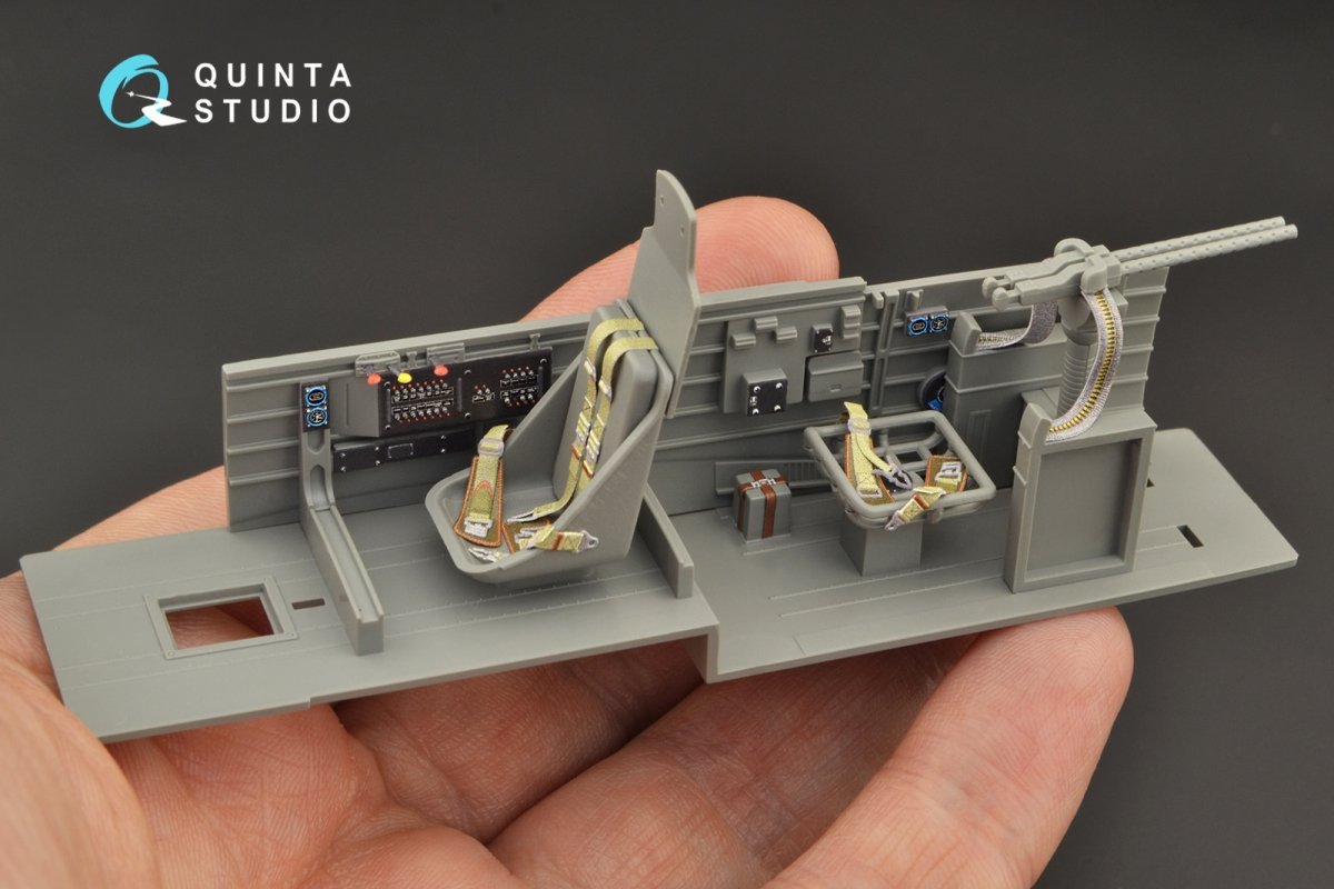 Quinta Studio QD35054 Ju 87G 3D-Printed &amp;amp; colored Interior on decal paper ( Border Model ) 1/35 – immagine 4