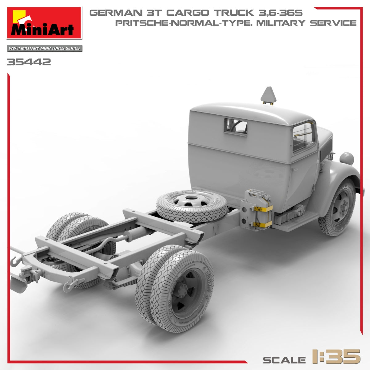 Miniart 35442 GERMAN 3T CARGO TRUCK 3.6-36S. PRITSCHE-NORMAL-TYPE. MILITARY SERVICE 1/35 – imagen 6