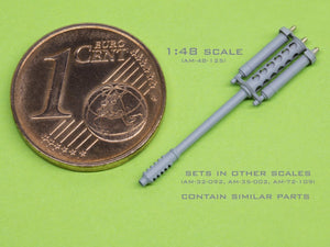 Master AM-72-109 AH-64 Apache - M230 Chain Gun barrel (30mm), Pitot tubes and tail antenna (resin, PE and turned parts) 1/72 – image 5