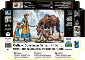 Master Box 35203 Outlaw. Gunslinger #1: Marshal Tom Tucker, Molly and Rebecca Hanson 1/35 – image 2