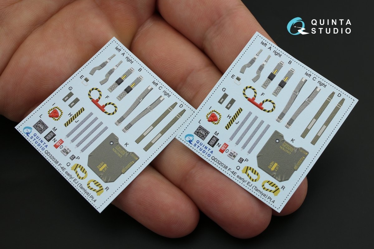 Quinta Studio QD32038 F-4E early/F-4EJ 3D-Printed &amp;amp; colored Interior on decal paper (for Tamiya kit) 1/32 – obrázek 6