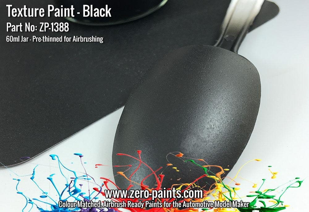 Zero Paints ZP-1388 Black Textured Paint - 60ml (Engines, Interiors etc) – immagine 2