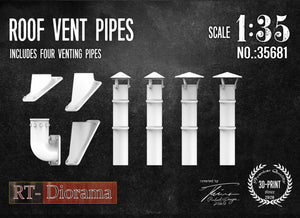RT-Diorama 35681 Roof Vent Pipes 1/35 – imagen 2