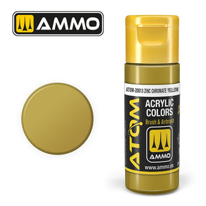 AMMO de Mig Jimenez 20013 ATOM COLOR Zinc Chromate Jaune 20ml