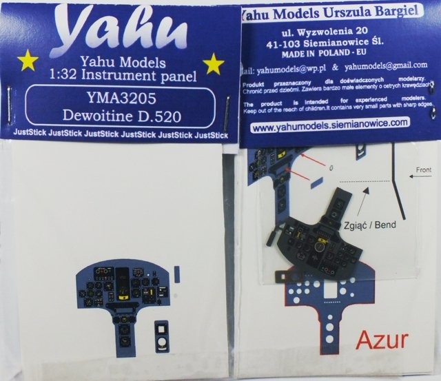 Yahu YMA3205 Dewoitine D.520 (Azur) 1/32