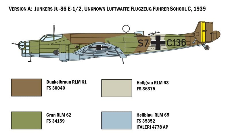 Italeri 1391 JU 86 E1/E2 1/72 – image 3