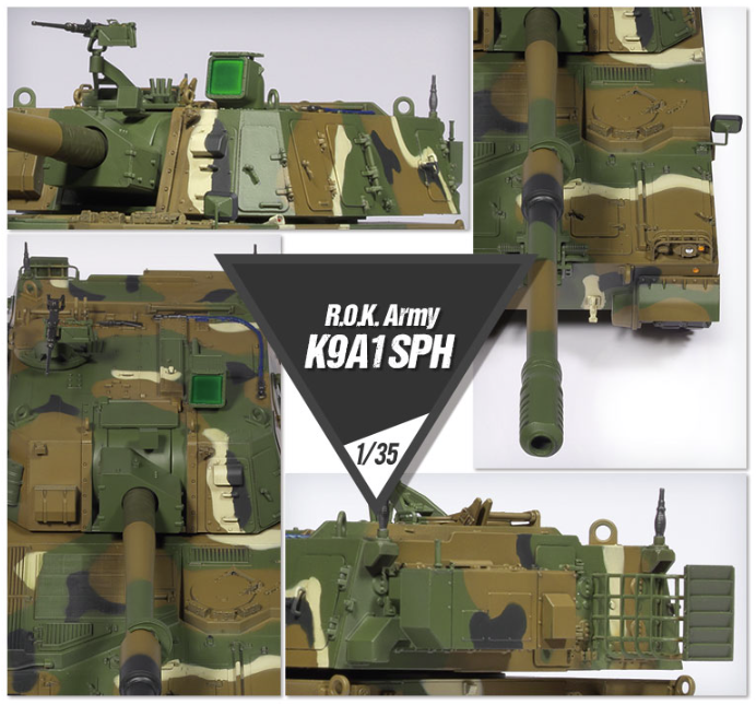 Academy 13561 ROK Army K9A1 155mm Self-Propelled Howitzer 1/35 – image 3
