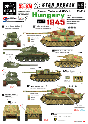 Star Decals 35-874 German Tanks in Hungary 1945 2 1/35