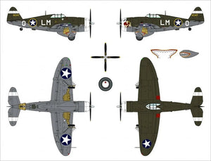Dora Wings 48054 Republic P-47C Thunderbolt with Ferry Tank 1/48 – Bild 9