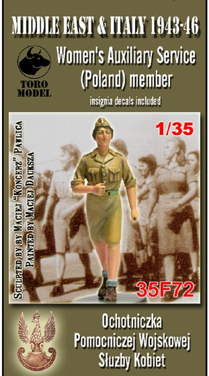 Toro 35F72 Middle East &amp; Italy 1943-46 - Ochotniczka Pomocniczej Wojskowej Służby Kobiet Figurka wraz z kalkomanią 1/35