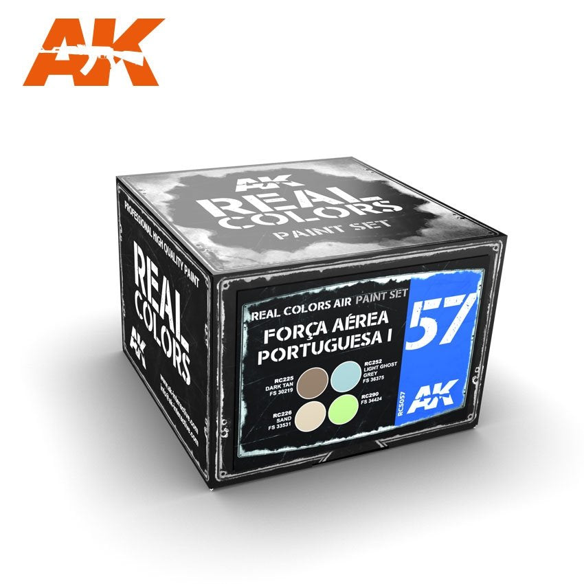 AK Interactive RCS057 FORÇA AÉREA PORTUGUESA I 'WRAP-AROUND 1990S' (A-7 CORSAIR, FIAT G.91, AVIOCAR, FTB) 4x10ml