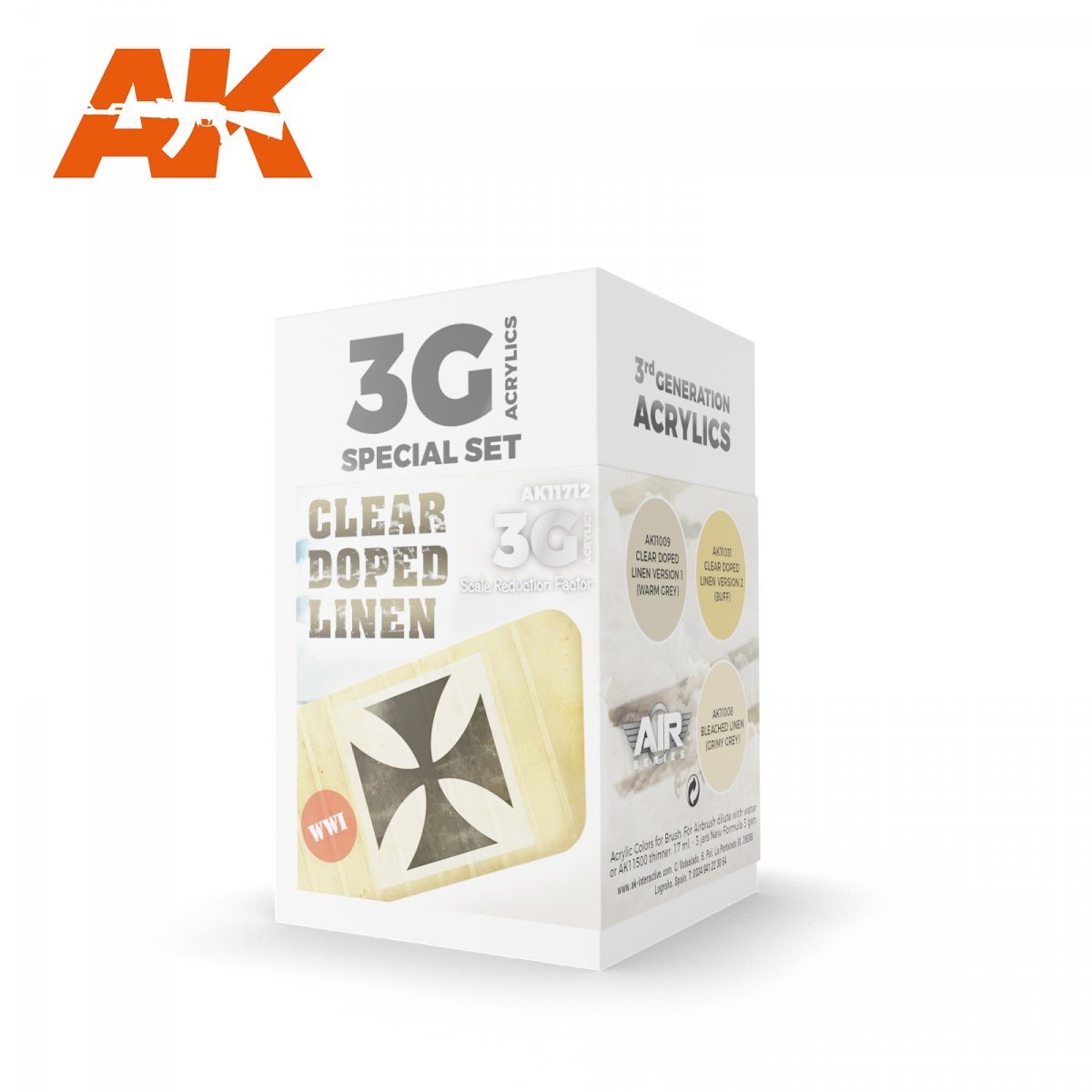 AK Interactive AK11712 LIN TRANSPARENT 3 x 17 ml