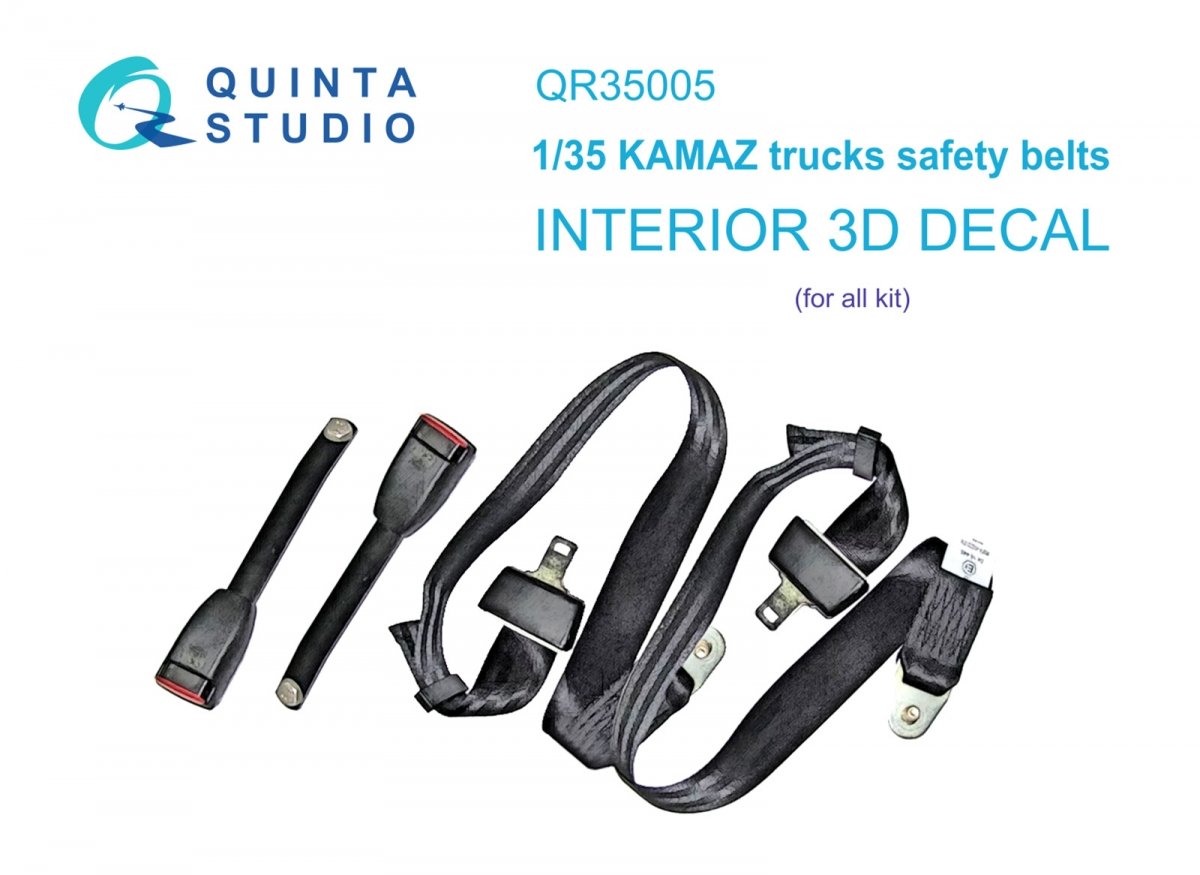 Quinta Studio QR35005 Kamaz trucks safety belts 3D-Printed &amp; colored on decal paper (all kits) 1/35