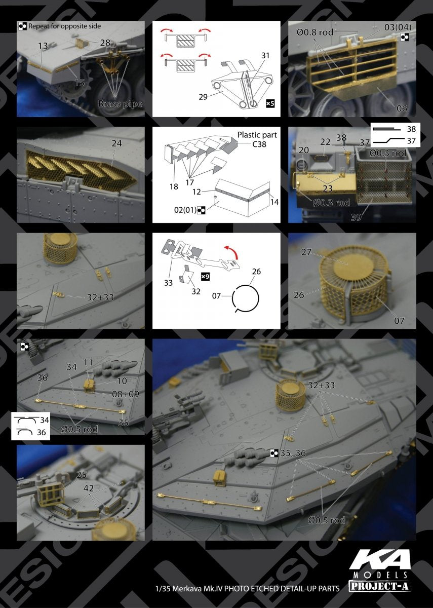 MK1 Design MM-35002 MERKAVA MK.IV DETAIL-UP ETCHD PARTS 1/35 – image 3