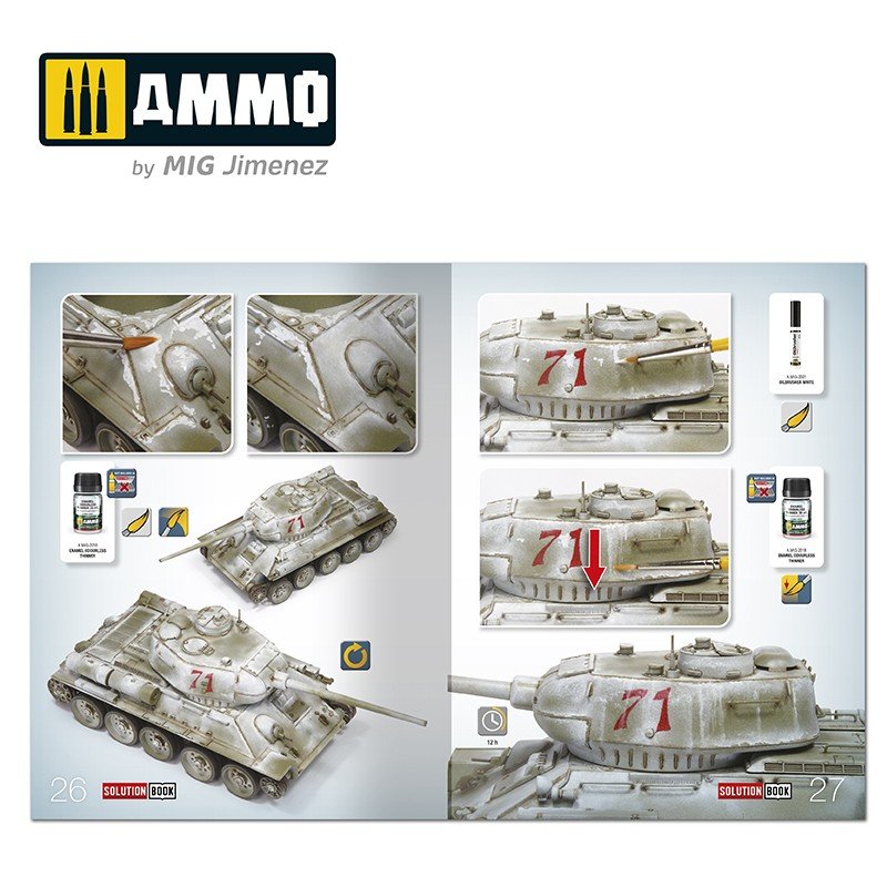 AMMO of Mig Jimenez 7903 SOLUTION BOX MINI (20) - How to paint WWII Soviet Winter Vehicles – obrázek 7