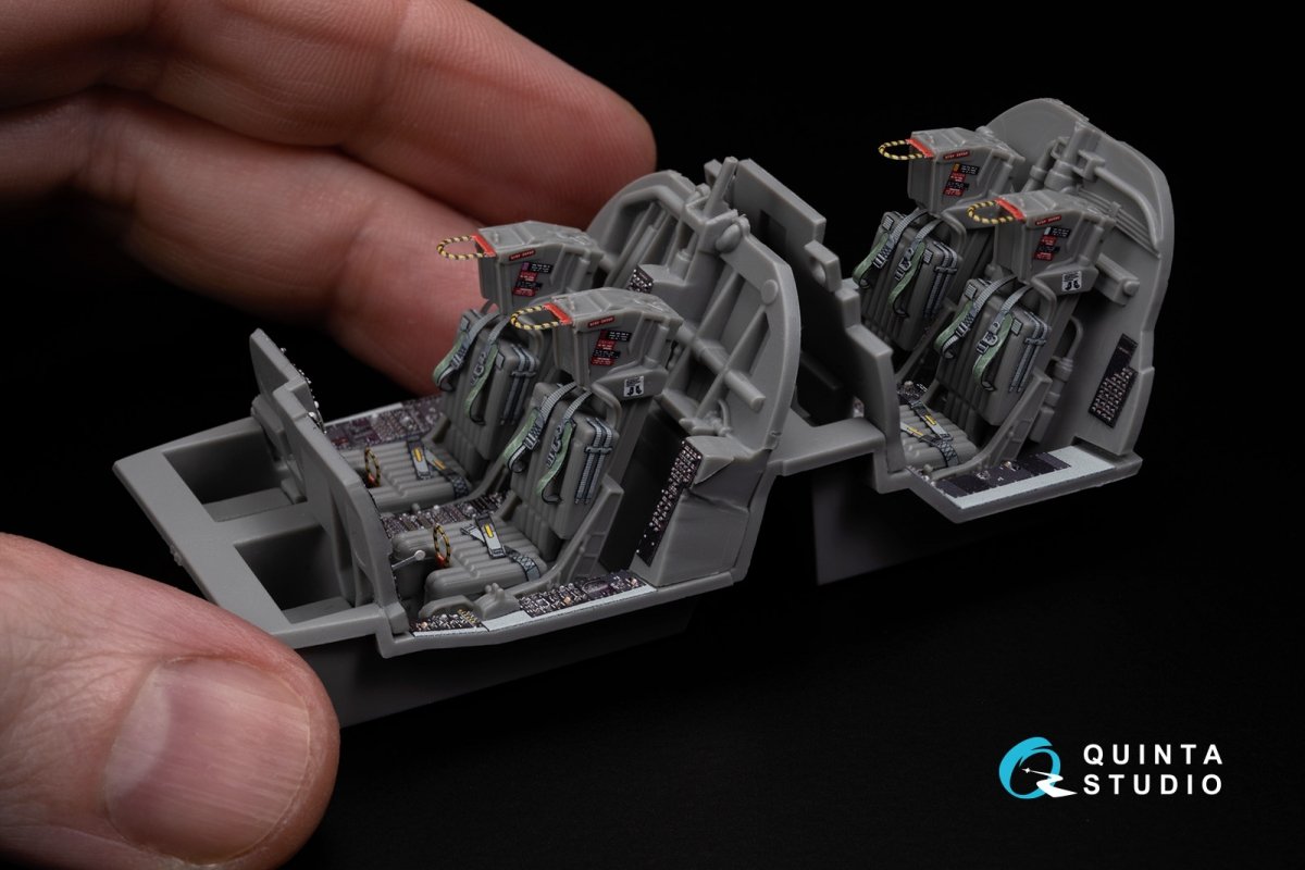 Quinta Studio QD48270 EA-6B Prowler (ICAP II) 3D-Printed &amp;amp; colored Interior on decal paper (Kinetic) 1/48 – image 16