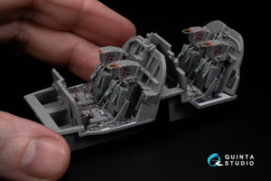 Quinta Studio QD48270 EA-6B Prowler (ICAP II) 3D-Printed &amp;amp; colored Interior on decal paper (Kinetic) 1/48 – image 16