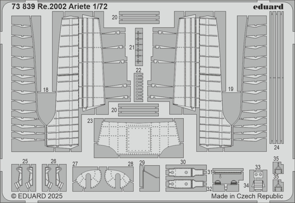 Eduard 73839 Re.2002 Ariete detail set Italeri 1/72
