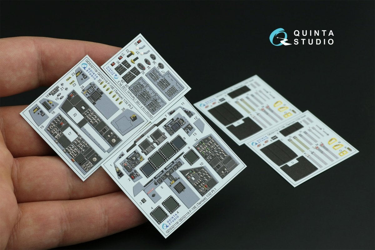 Quinta Studio QD32119 F-15E 3D-Printed &amp;amp; colored Interior on decal paper (Tamiya) 1/32 – Bild 9