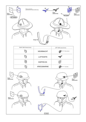 Aber 35A069 German helmets - inserts, straps (1/35) – image 5