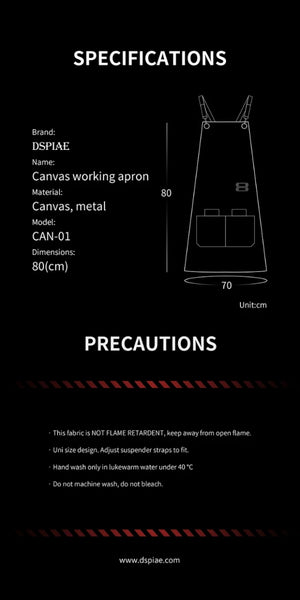 DSPIAE CAN-01 Canvas Working Apron – image 8