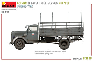 Miniart 35449 GERMAN 3T CARGO TRUCK 3.6-36S MID PROD. PMQ600-TYPE 1/35 – image 9