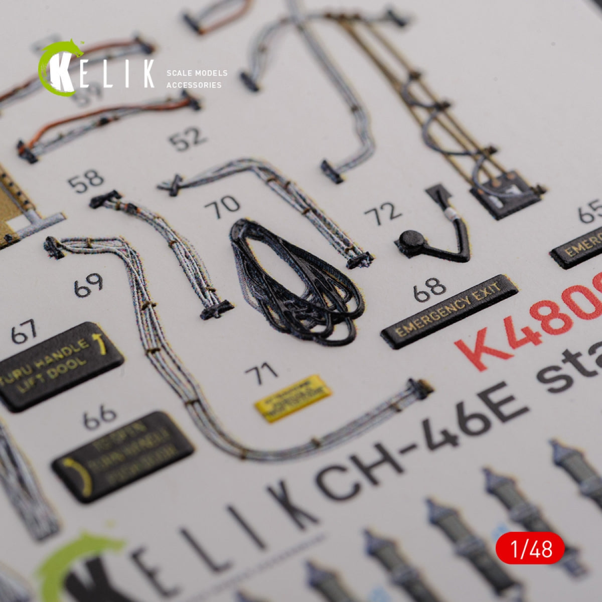 KELIK K48091 CH-46E Cargo compartment interior 3D decals for Academy kit 1/48 – obrázek 8