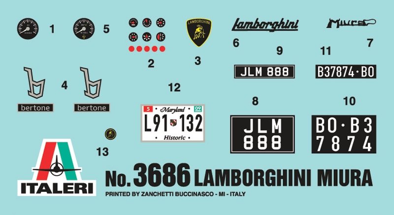 Italeri 3686 LAMBORGHINI MIURA 1/24 – zdjęcie 2