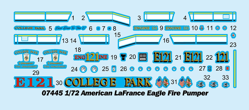 Trumpeter 07445 American LaFrance Eagle Fire Pumper 1/72 – image 4