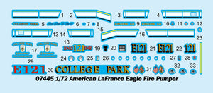 Trumpeter 07445 American LaFrance Eagle Fire Pumper 1/72 – image 4
