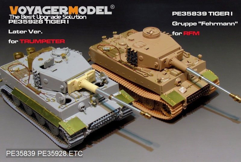 Maquette Voyager PE35928 Char Tiger I allemand de la Seconde Guerre mondiale, production tardive, pour TRUMPETER 09540, échelle 1/35 – image 20