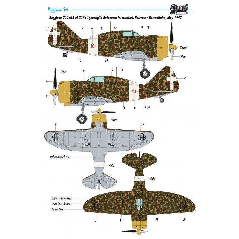 Sword 72110 Reggiane Fighter 6pcs 1/72 – zdjęcie 2