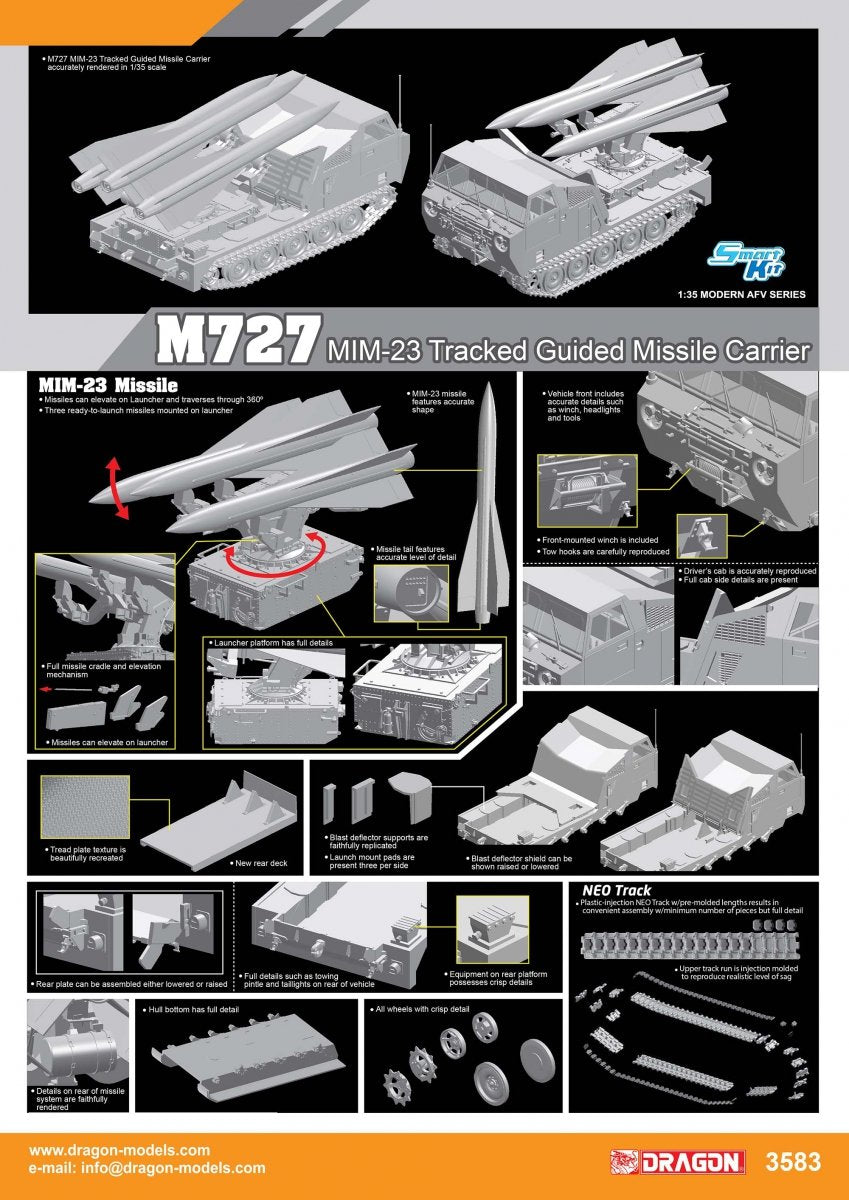 Dragon 3583 M727 MiM-23 Tracked Guided Missile Carrier 1/35 – image 2