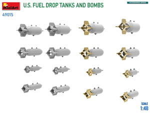 MiniArt 49015 US FUEL DROP TANKS AND BOMBS 1/48 – immagine 7