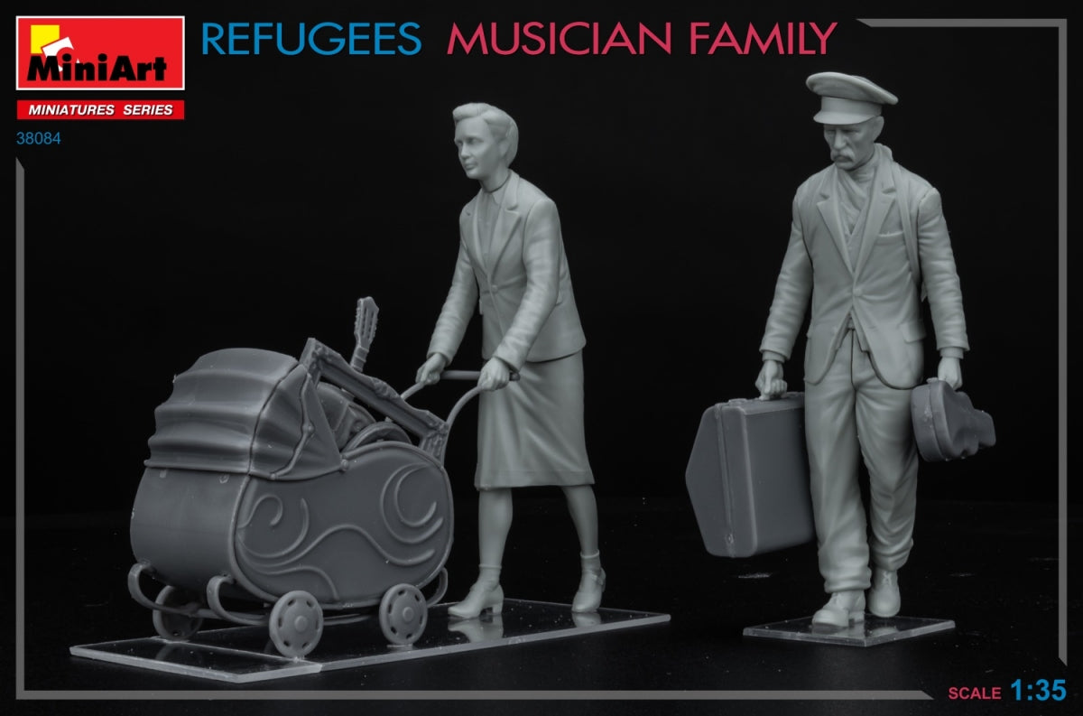 MiniArt 38084 REFUGEES. MUSICIAN FAMILY 1/35 – obrázek 3