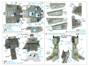 Quinta Studio QD48405 F-14D 3D-Printed &amp;amp; colored Interior on decal paper (Hobby Boss) 1/48 – obrázek 2