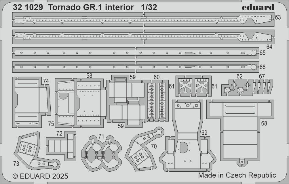 Eduard 321029 Tornado GR.1 interior for ITALERI 1/32