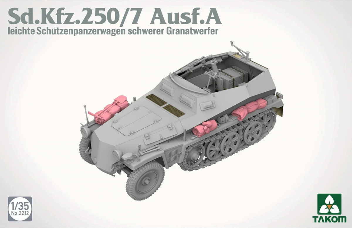 Takom 2212 Sd.Kfz.250/7 Ausf. A Leichter Schutzpanzerwagen Schwerer Granatwerfer 1/35