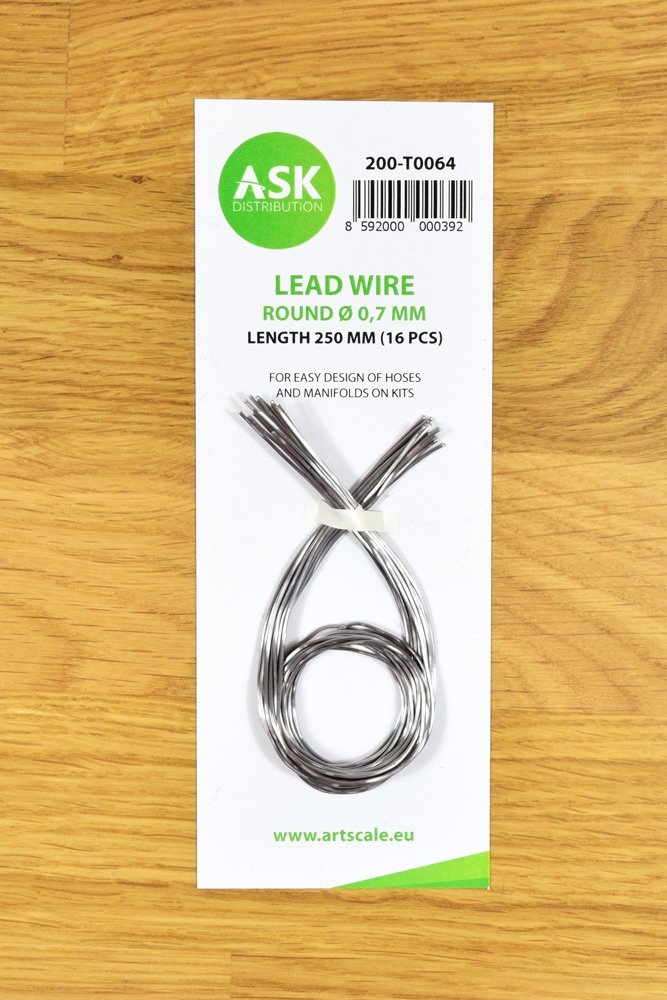 ASK T0064 Lead Wire - Round Ø 0.7 mm x 250 mm (16 pcs)