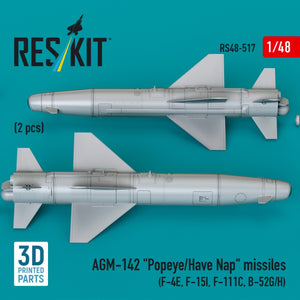 RESKIT RS48-0517 AGM-142 &amp;quot;Popeye/Have Nap&amp;quot; missiles (2 pcs) (3D Printed) 1/48 – imagen 3