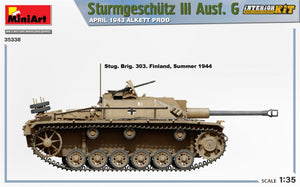 Mini Art 35338 Sturmgeschutz III Ausf. G APRIL 1943 ALKETT PROD. INTERIOR KIT 1/35 – obrázek 3