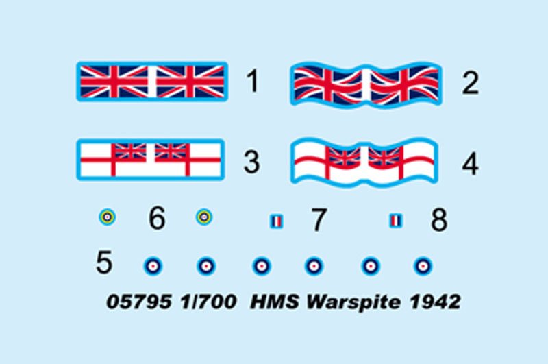 Trumpeter 05795 HMS Warspite 1942 1/700 – Bild 4